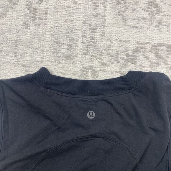Lululemon Tank Top Black Cinch Tie Loose Fit Crop Sleeveless Size Small - Picture 5 of 5